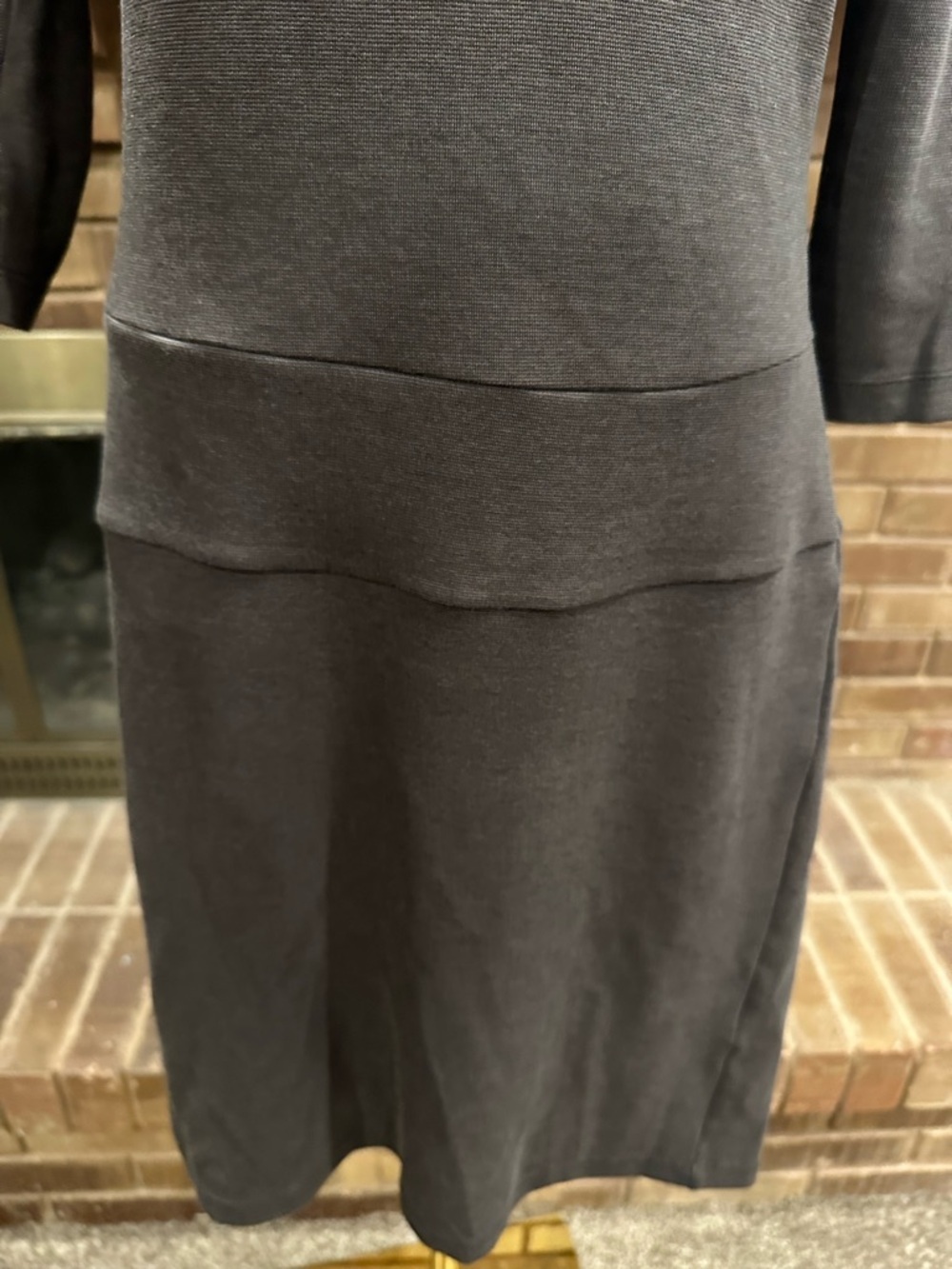 Toad&Co Taupe Brownish Gray 3/4 Sleeve Shift Dress - Medium - EUC - Picture 2 of 7